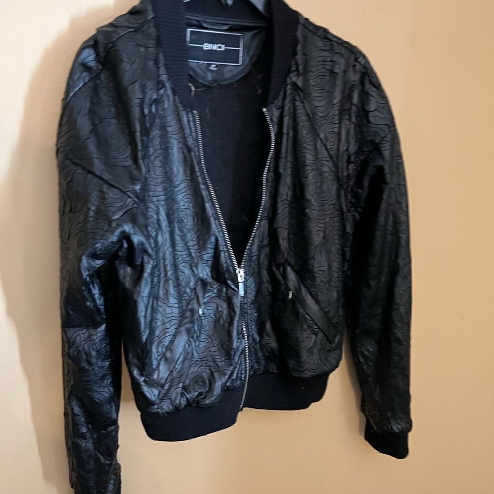 Bnci laser cut black bomber jacket - Picture 5 of 11